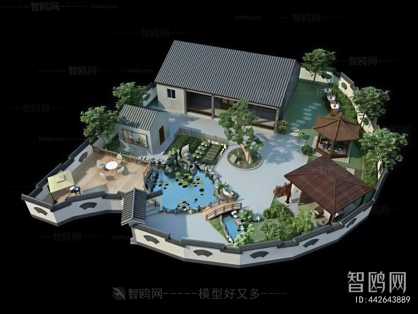 New Chinese Style Courtyard/landscape