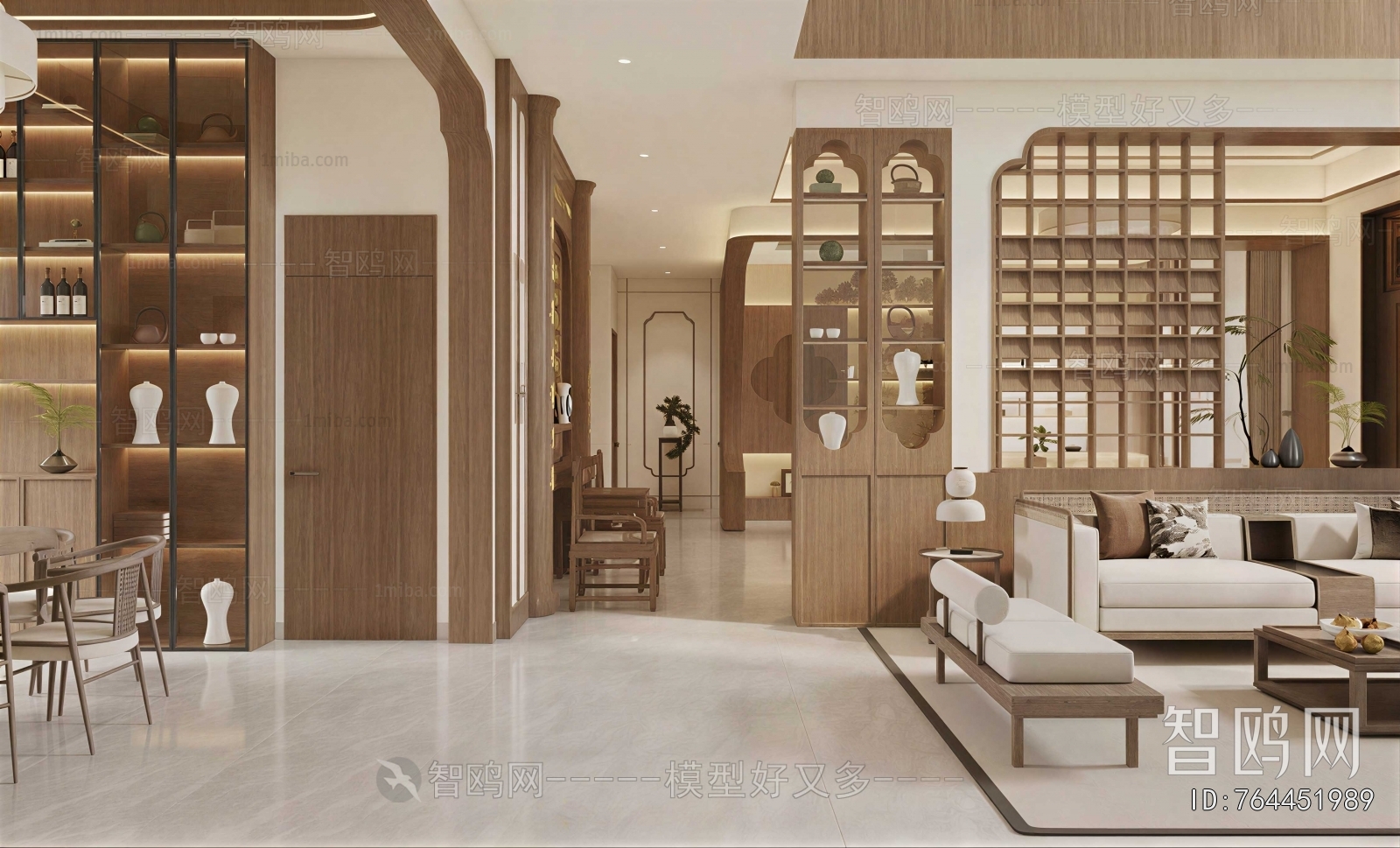 New Chinese Style A Living Room