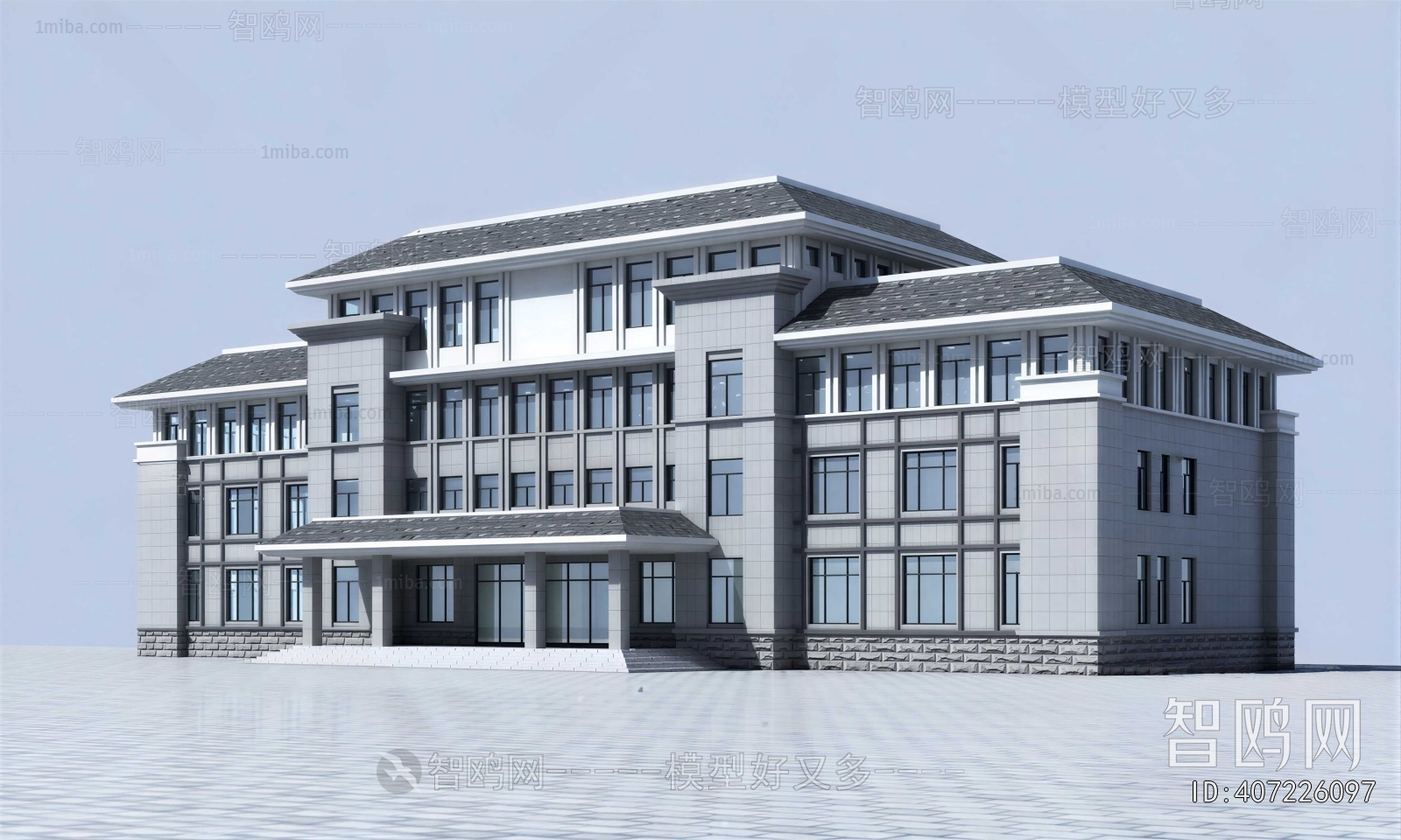 New Chinese Style Appearance Of Commercial Building