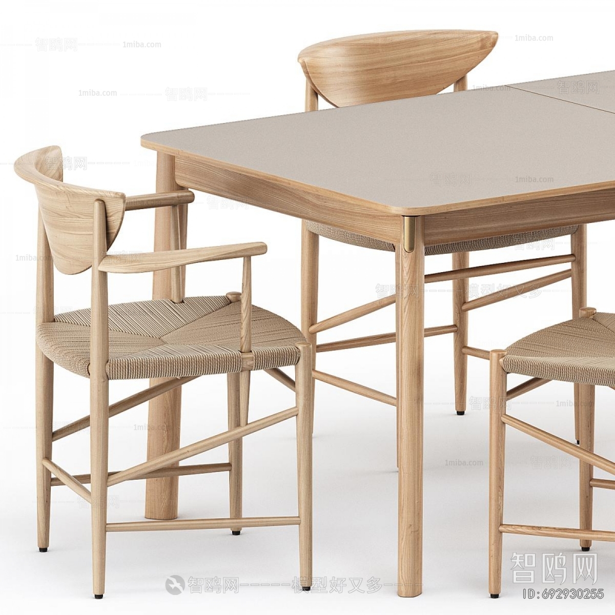 Wabi-sabi Style Dining Table And Chairs