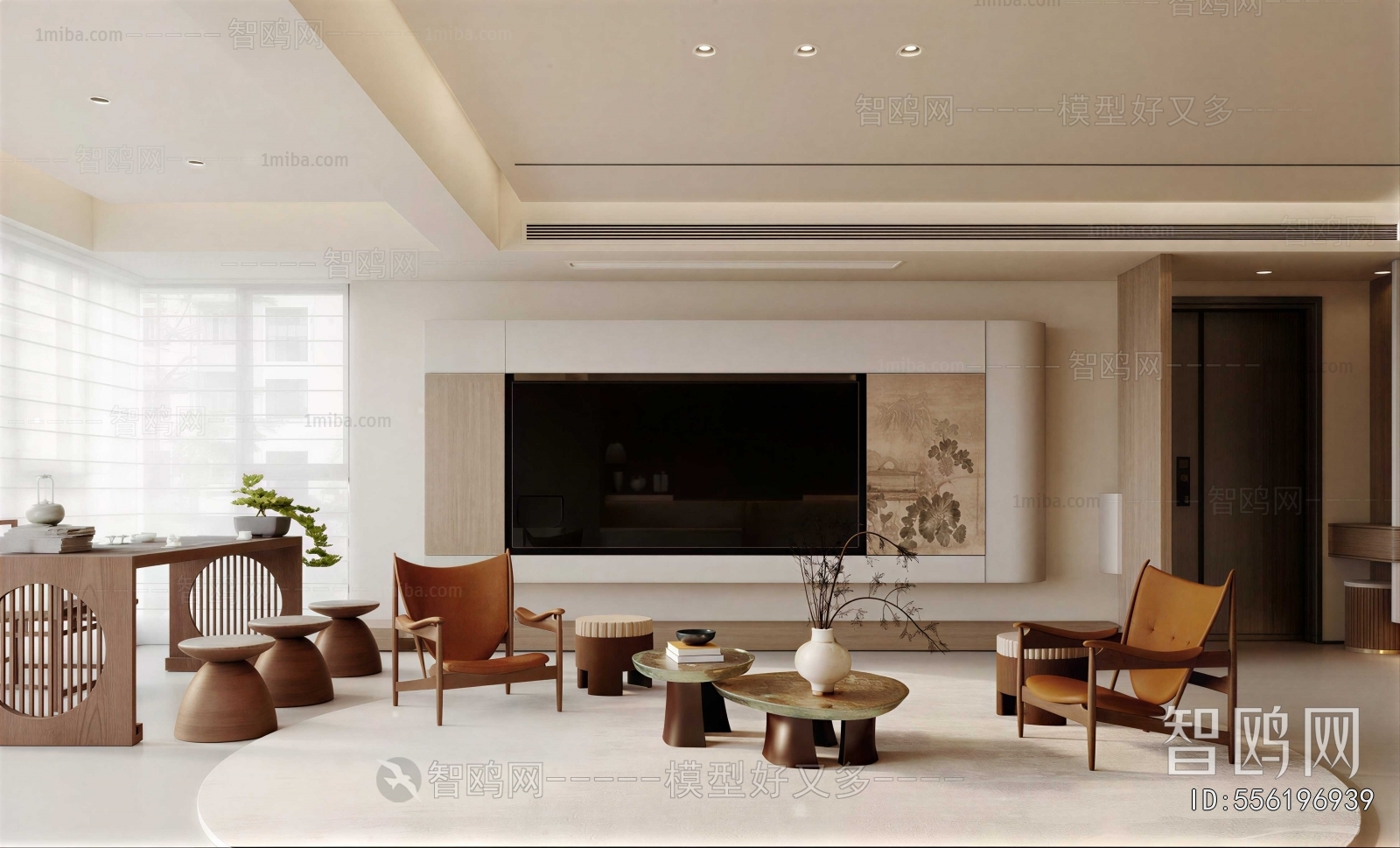 New Chinese Style A Living Room