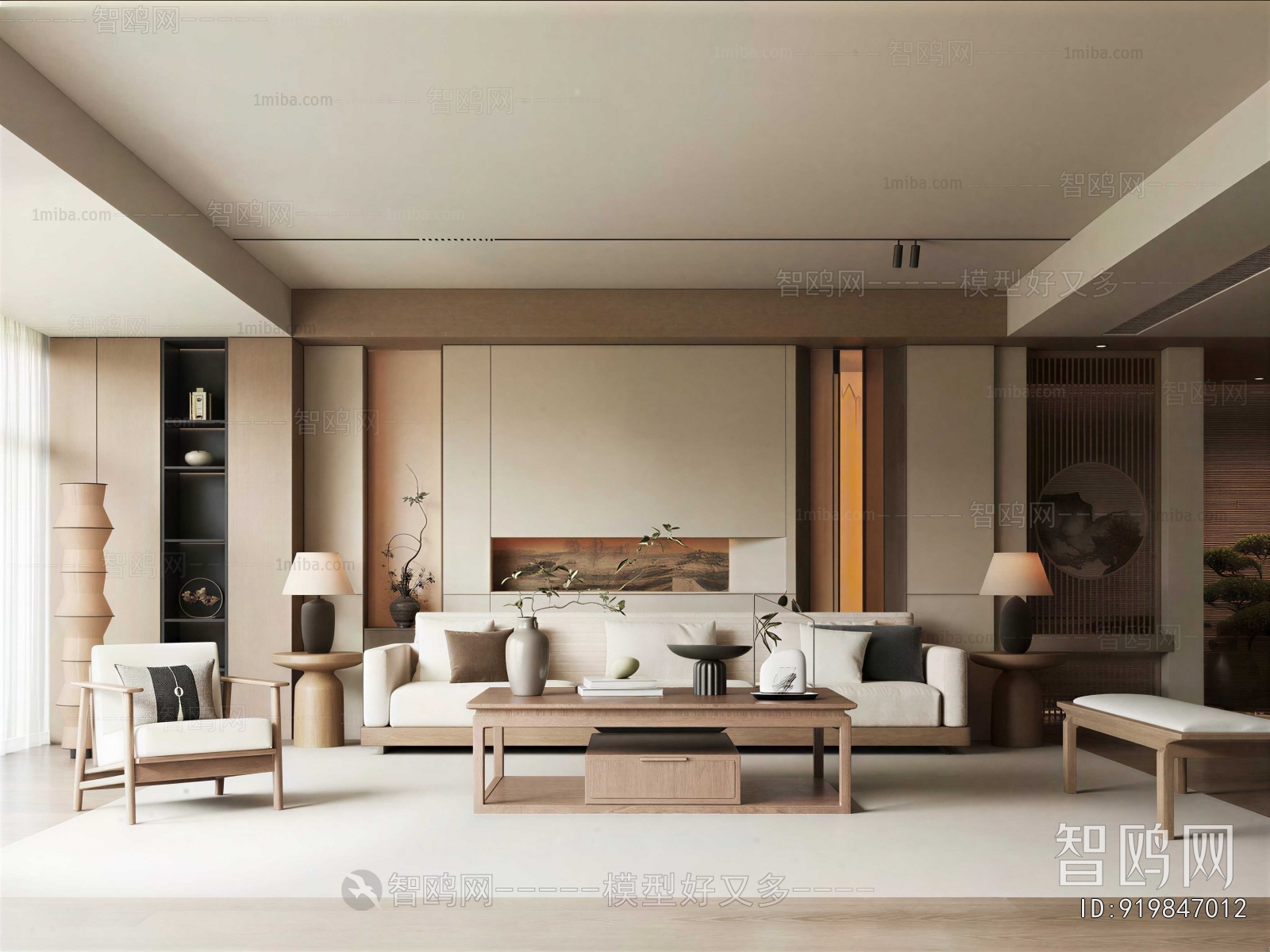 New Chinese Style A Living Room