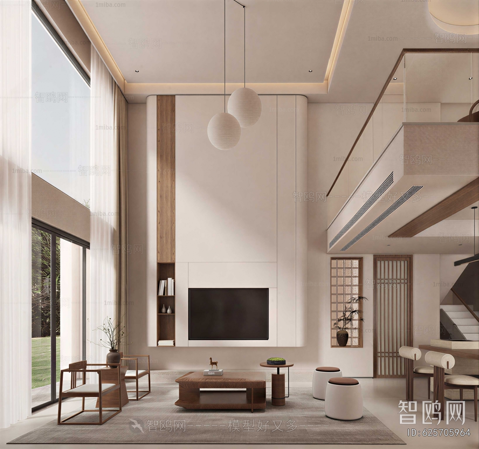 New Chinese Style A Living Room