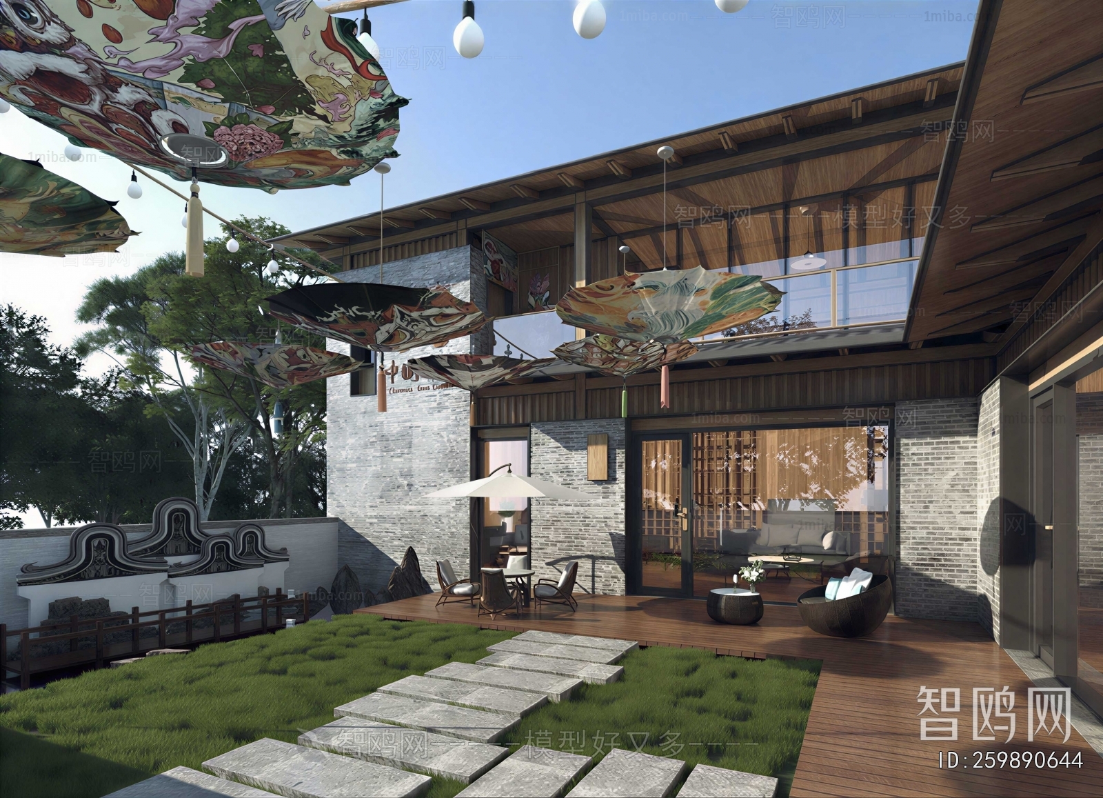 New Chinese Style Courtyard/landscape