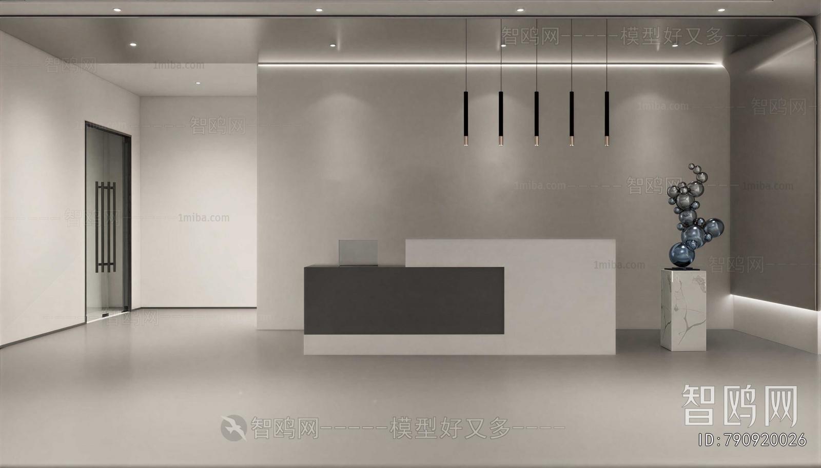 Modern Office Reception Desk