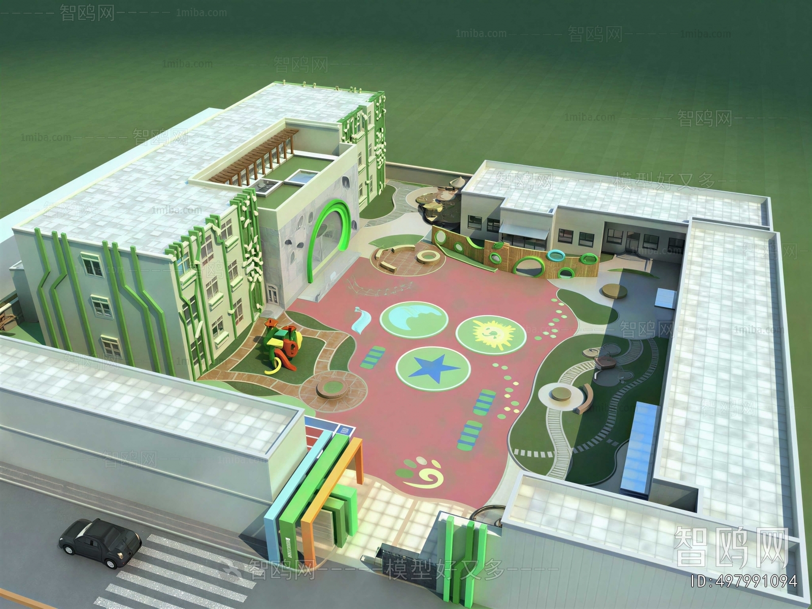 Modern Architectural Bird's-eye View Planning