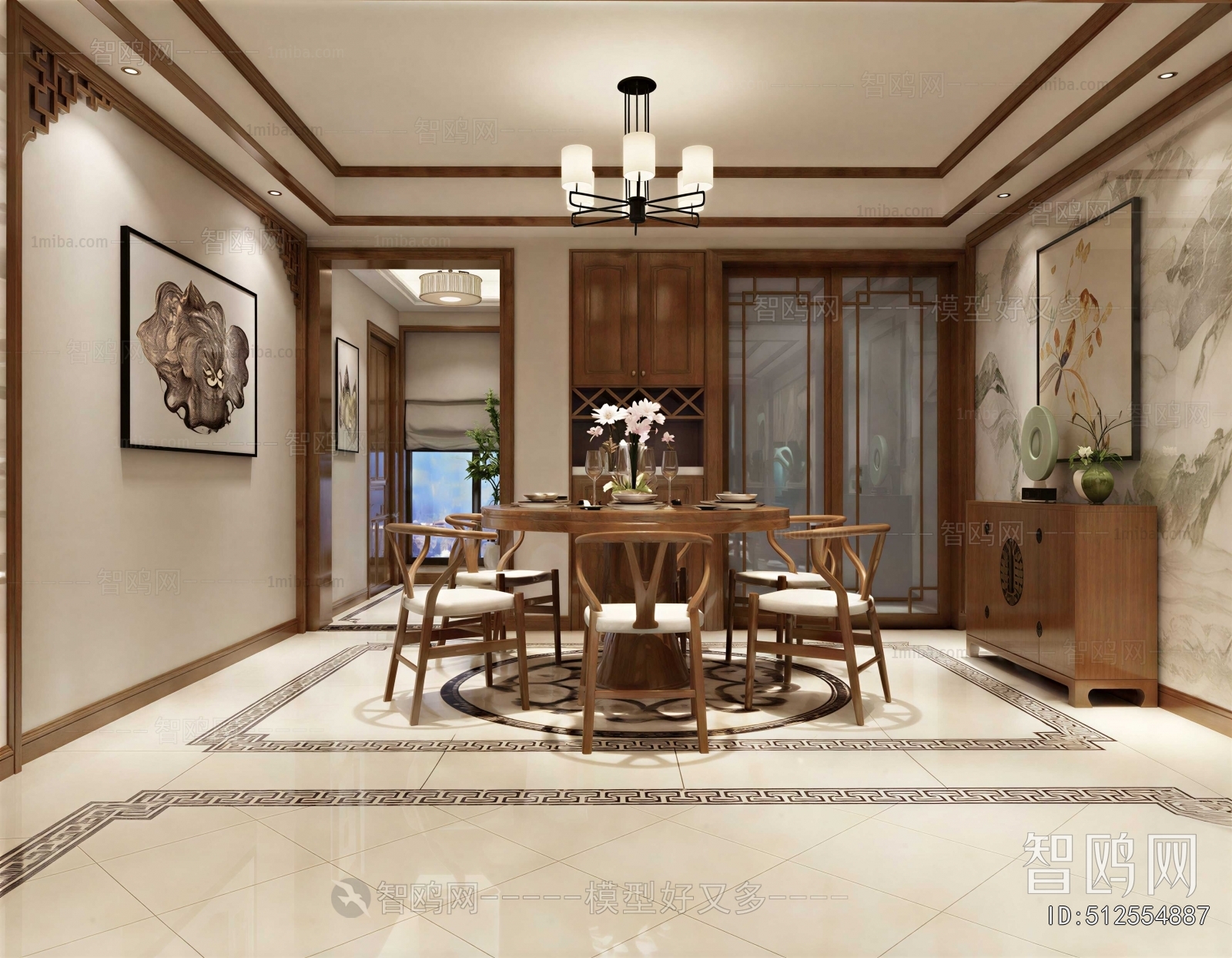 New Chinese Style Dining Room