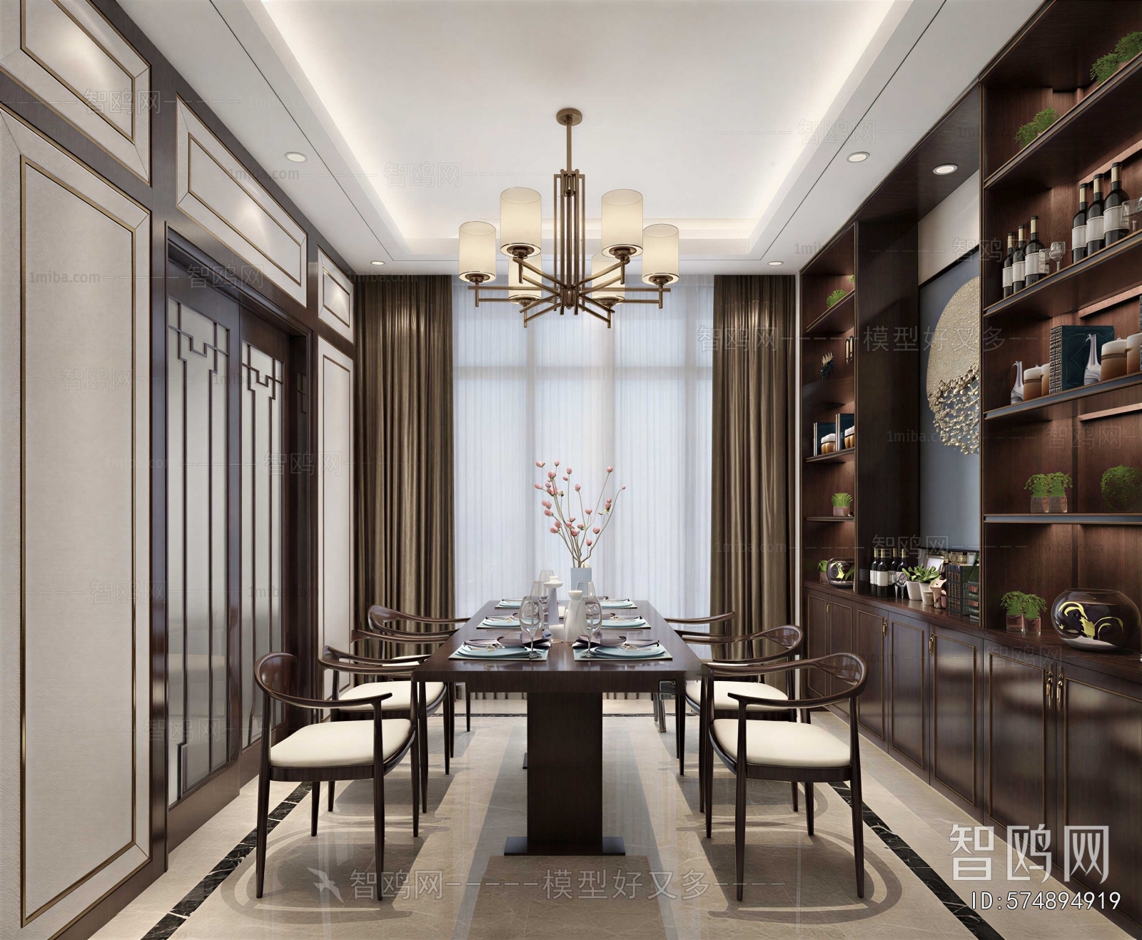 New Chinese Style Dining Room