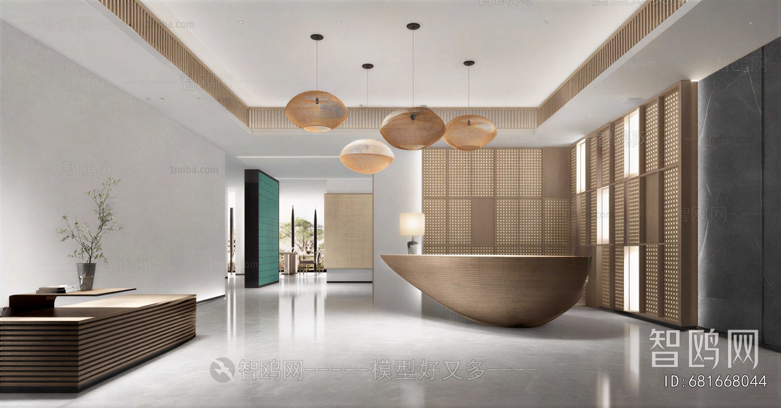 Modern Office Reception Desk