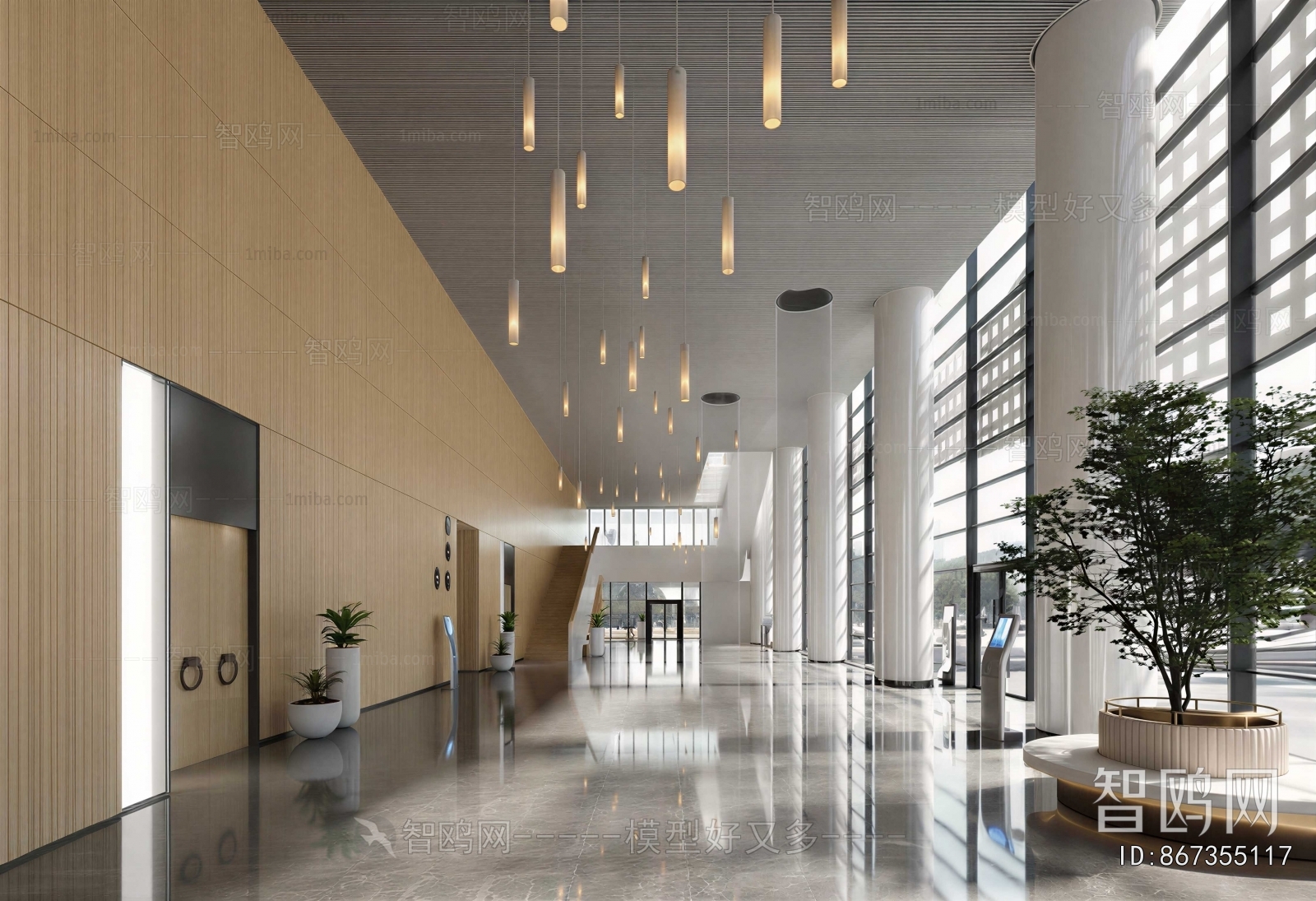 Modern Office Reception Desk