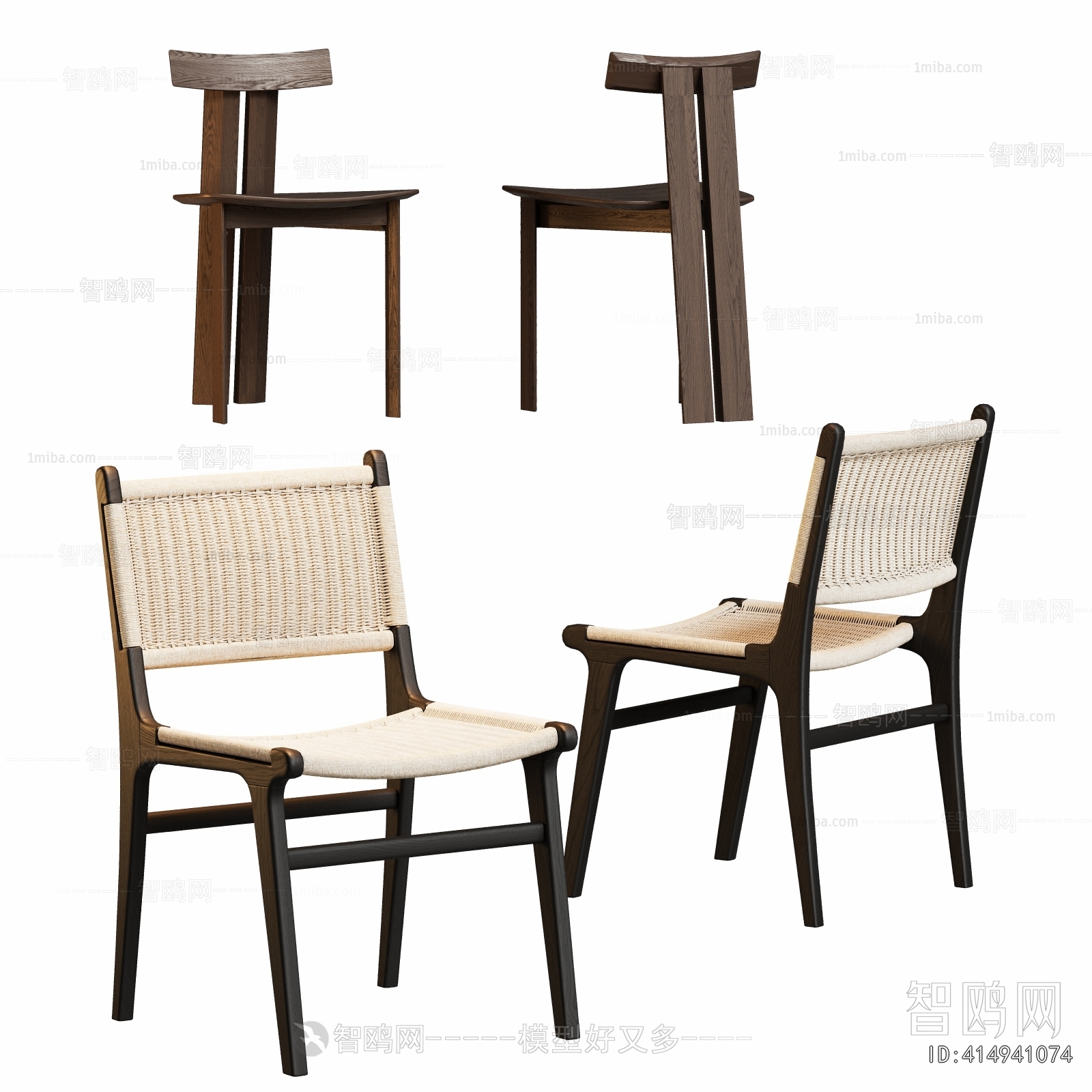 Wabi-sabi Style Single Chair