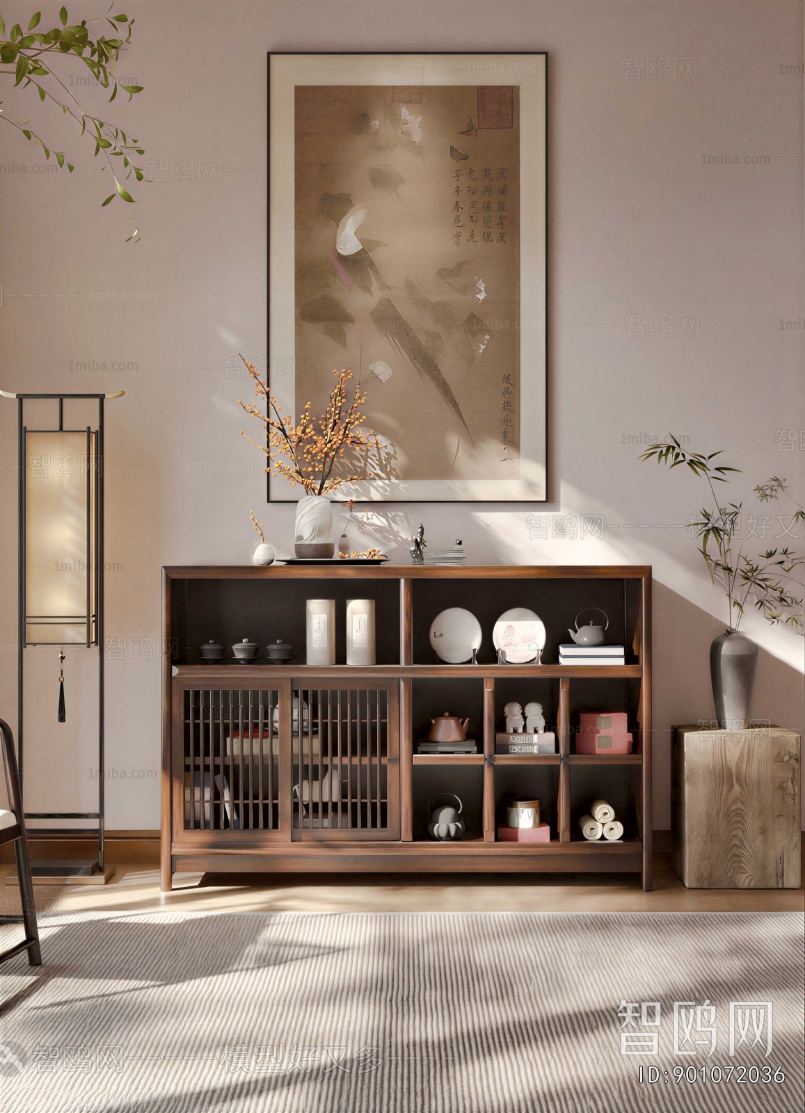 New Chinese Style Decorative Cabinet