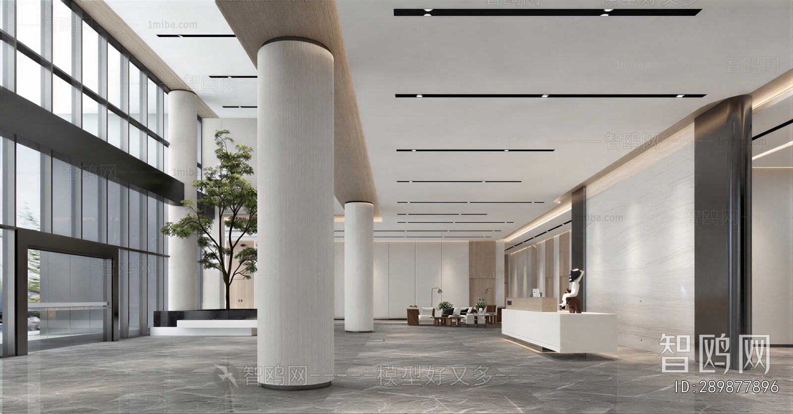 Modern Office Reception Desk