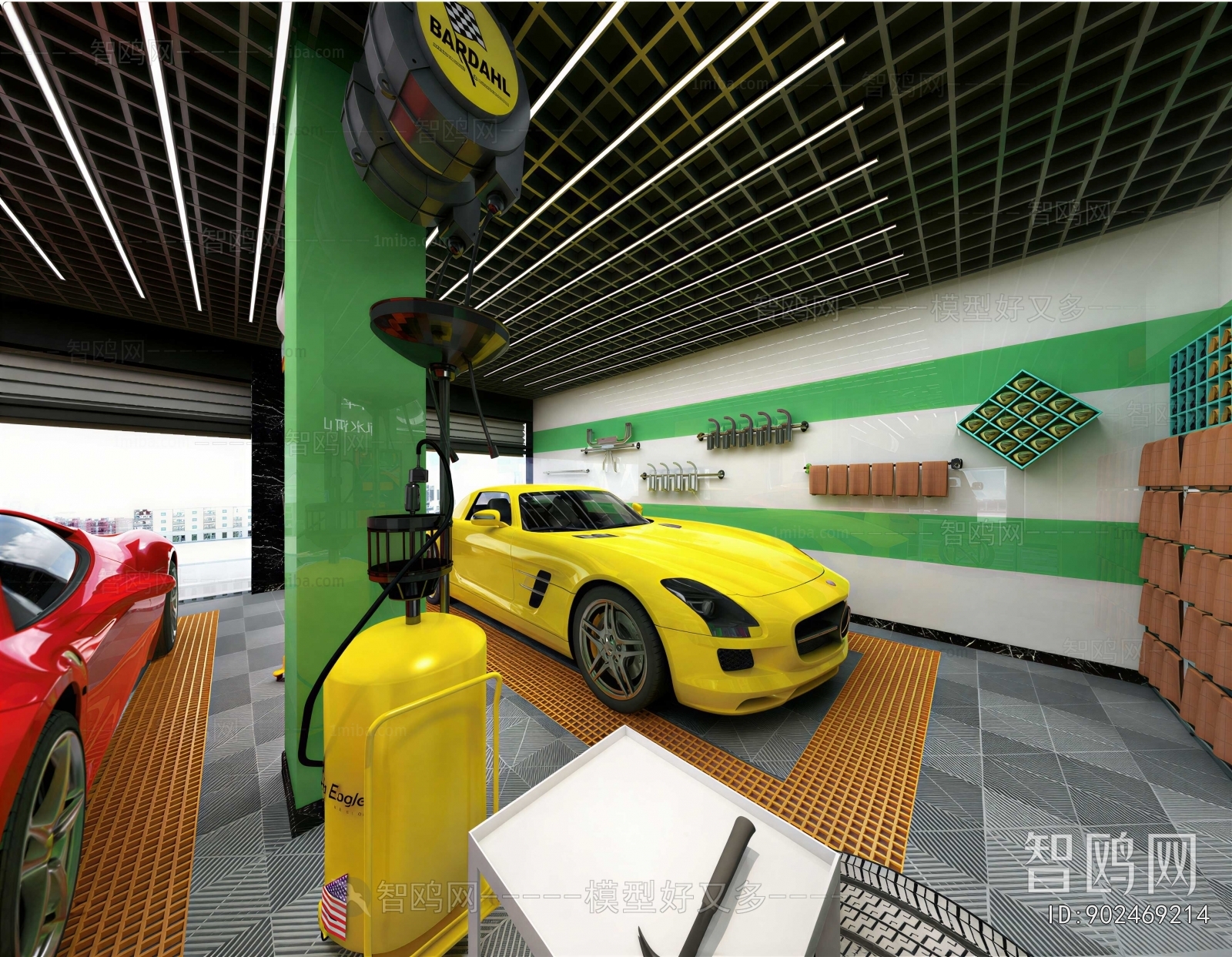 Industrial Style Automobile Repair Shop