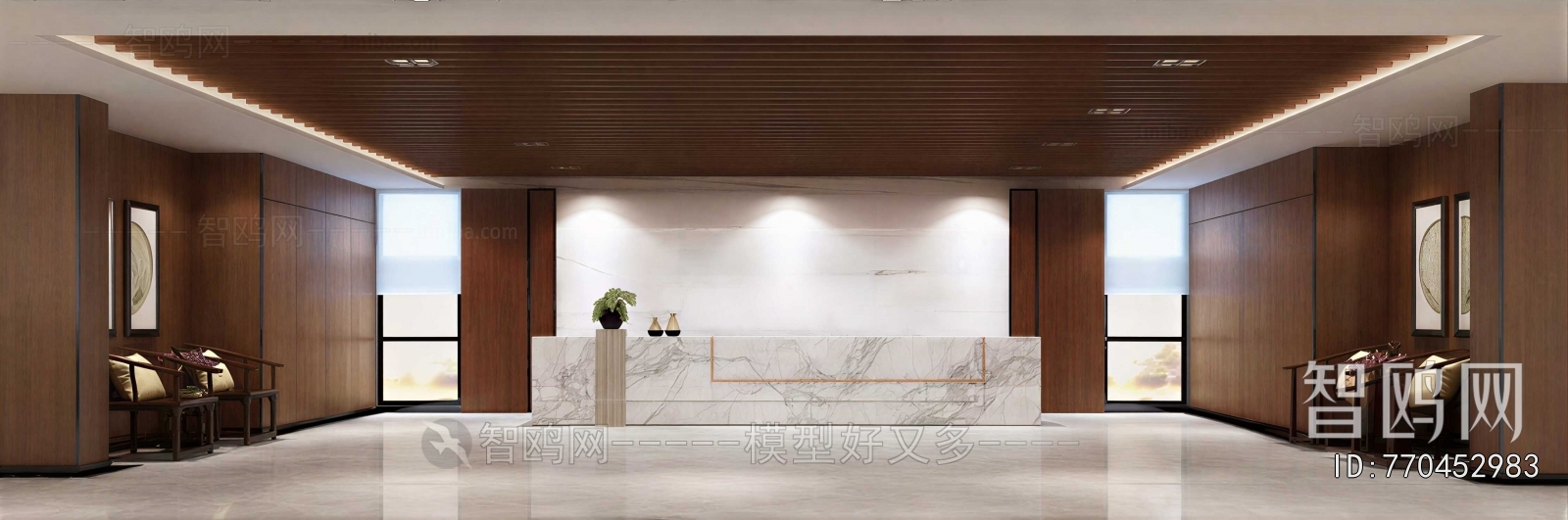 Modern Office Reception Desk