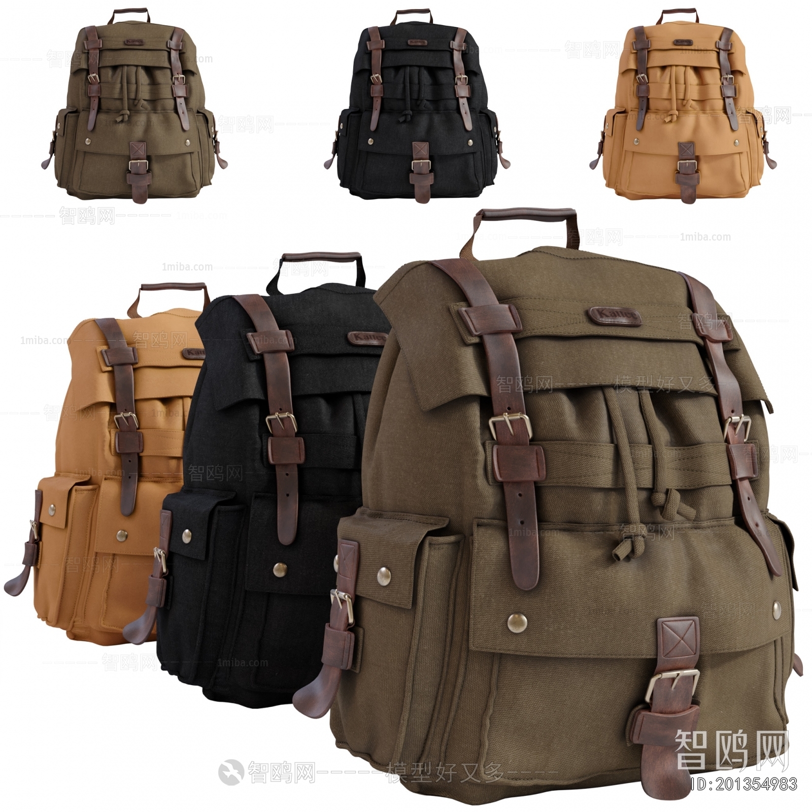 Modern Backpack And Backpack