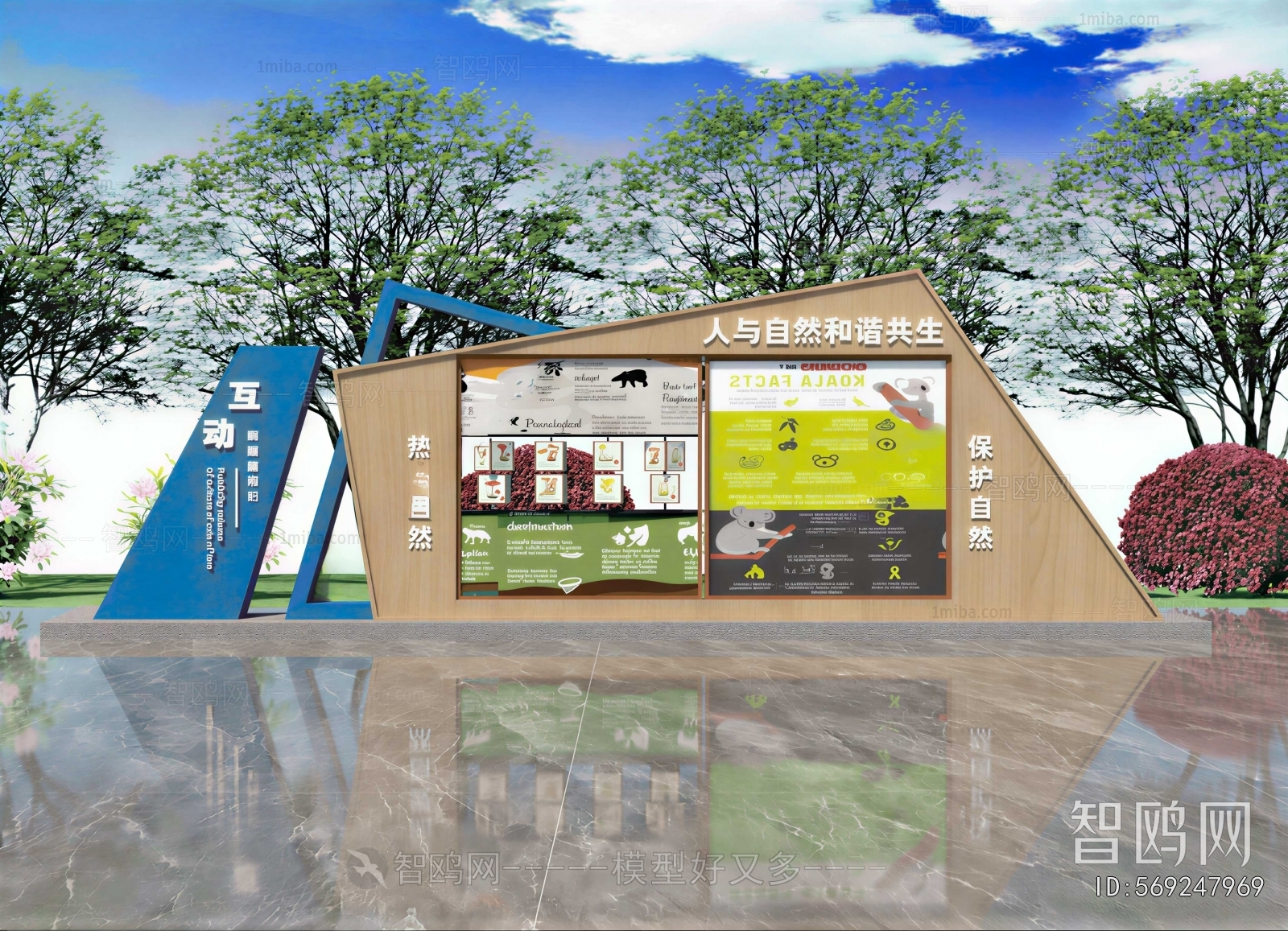 Modern Guide Board/bulletin Board