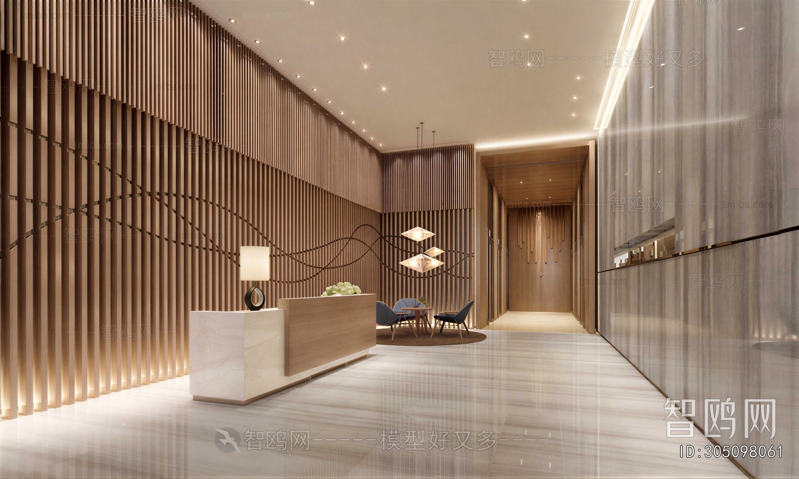 Modern Office Reception Desk