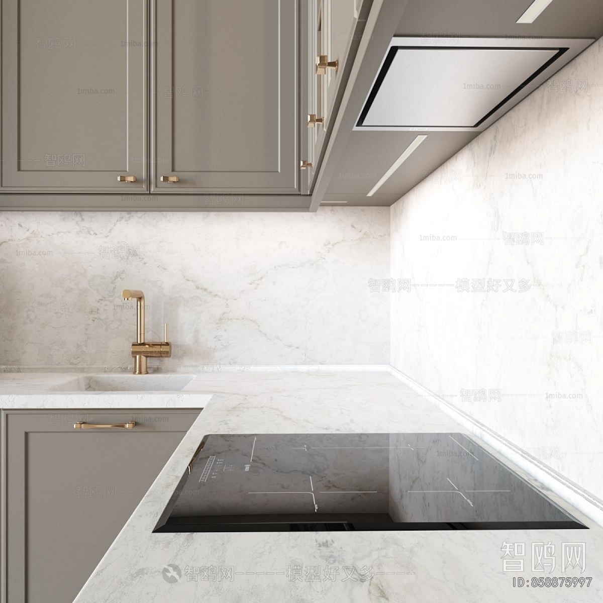 Simple European Style Kitchen Cabinet