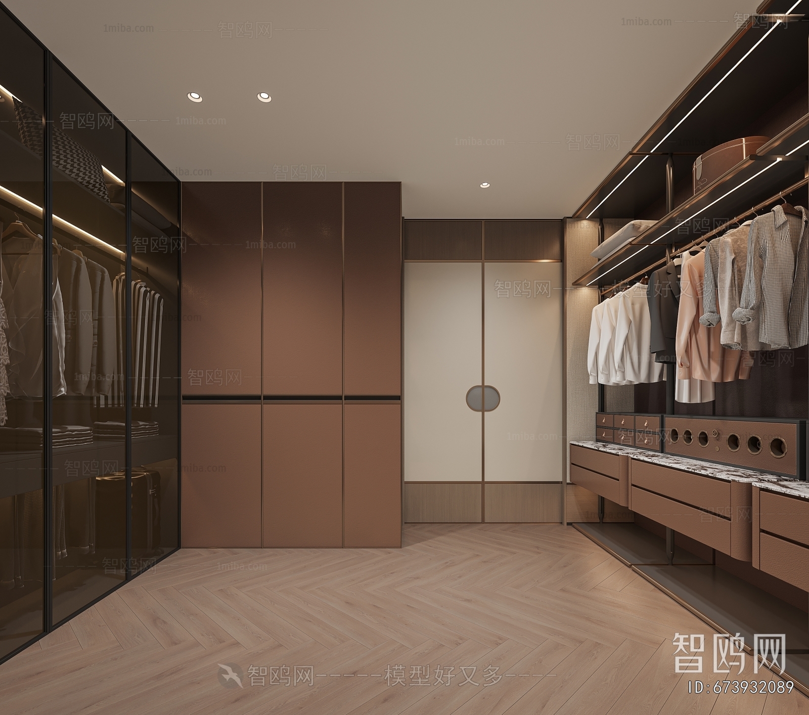 Modern Clothes Storage Area