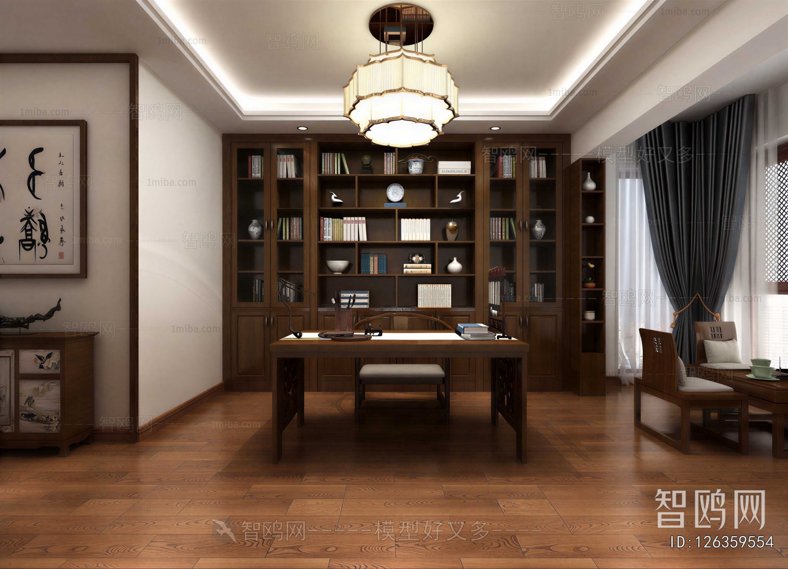New Chinese Style Study Space