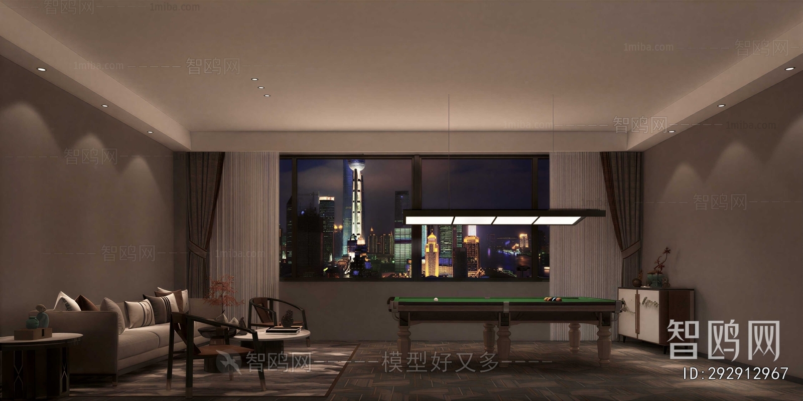 Modern Billiards Room