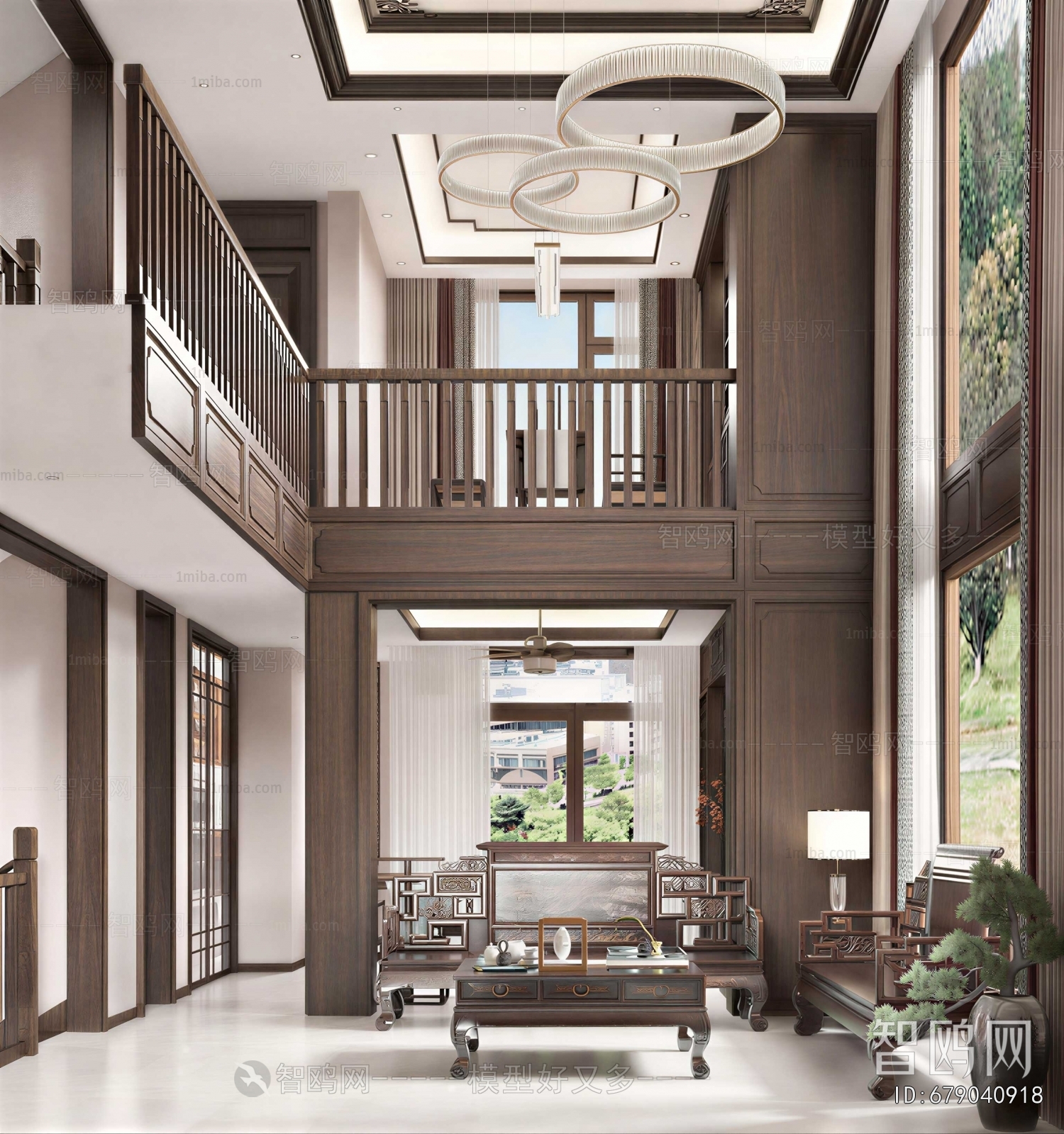 New Chinese Style A Living Room