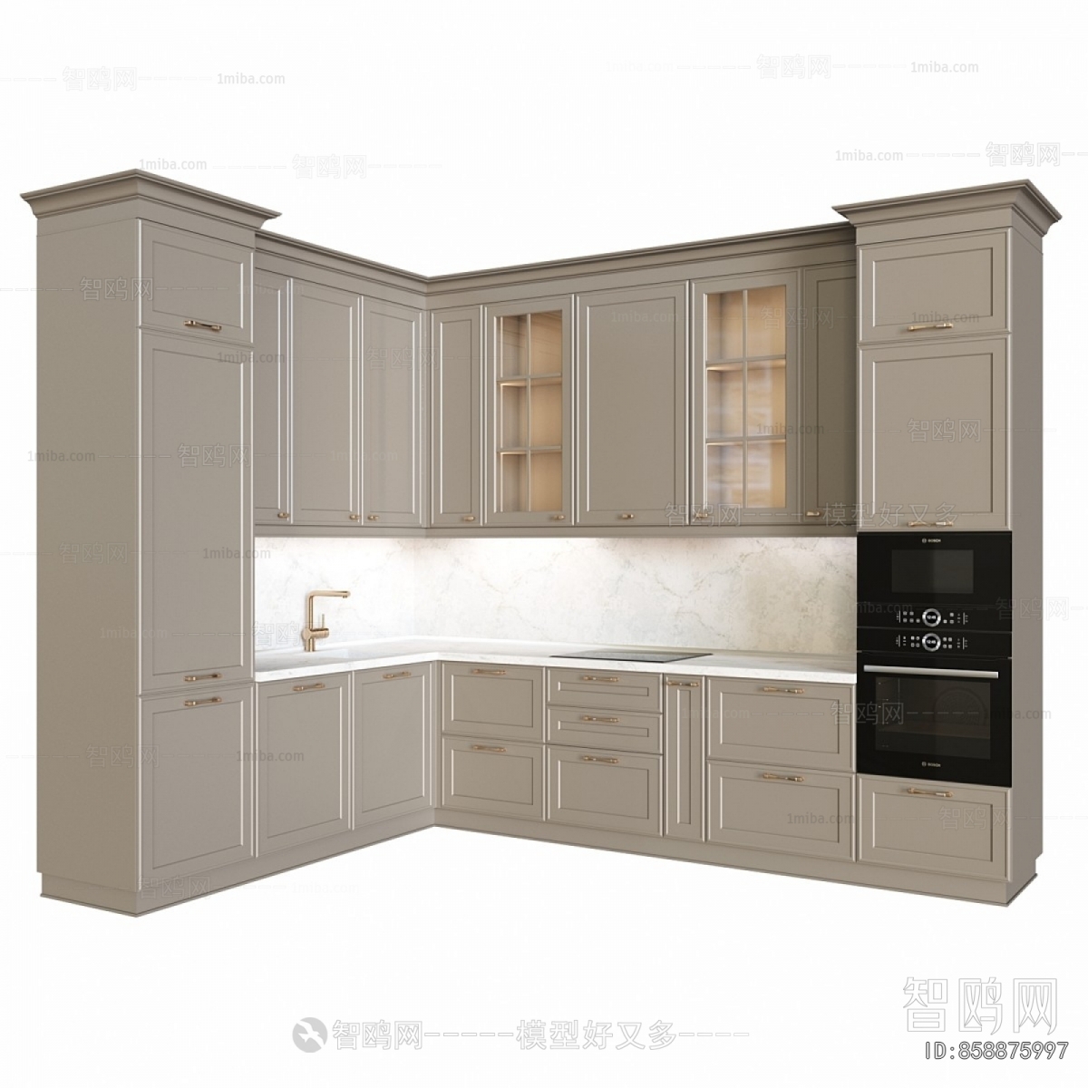 Simple European Style Kitchen Cabinet
