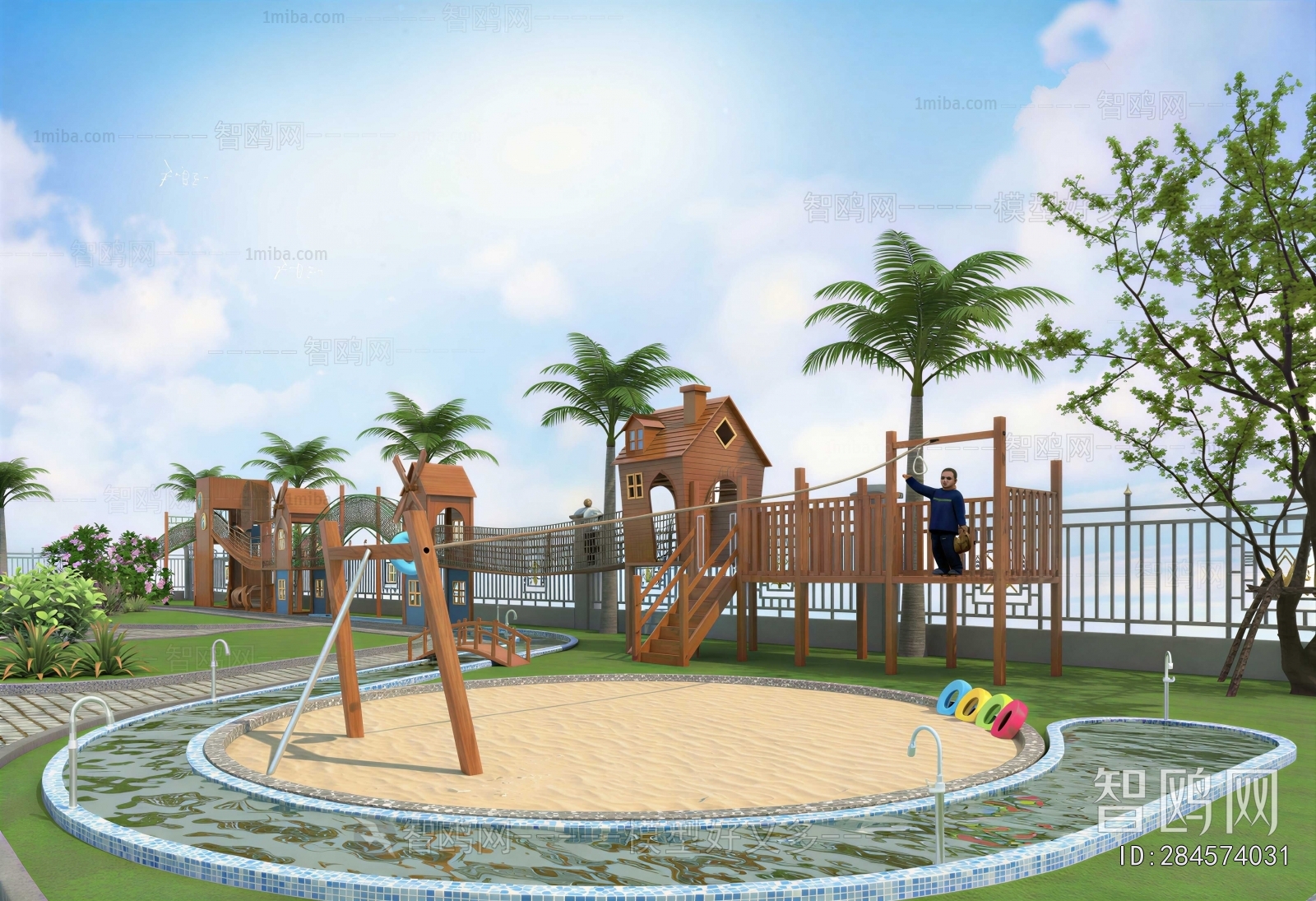 Modern Outdoor Space In Kindergarten