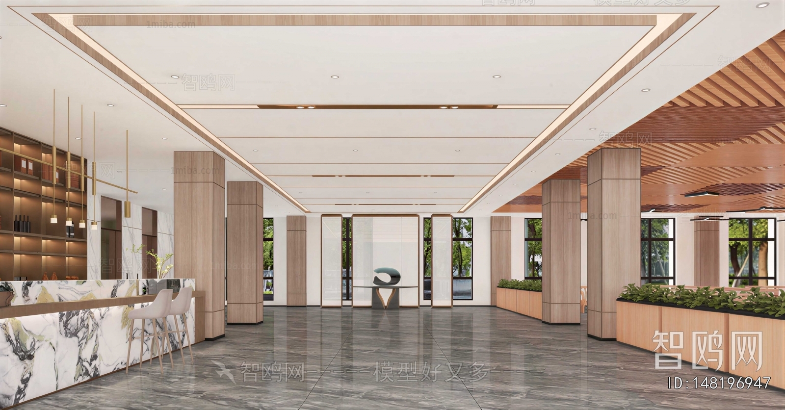 Modern Office Reception Desk