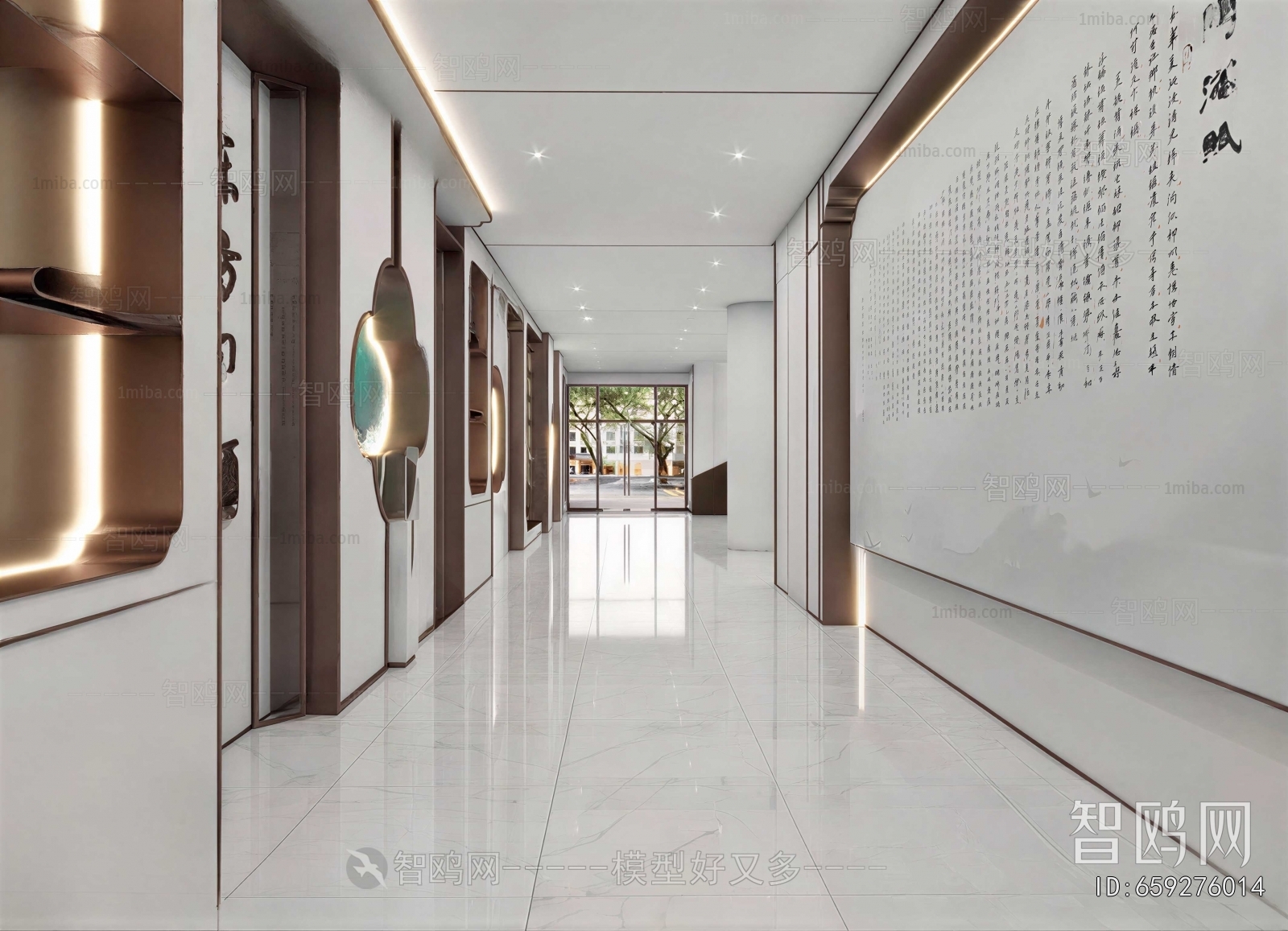 New Chinese Style Office Aisle