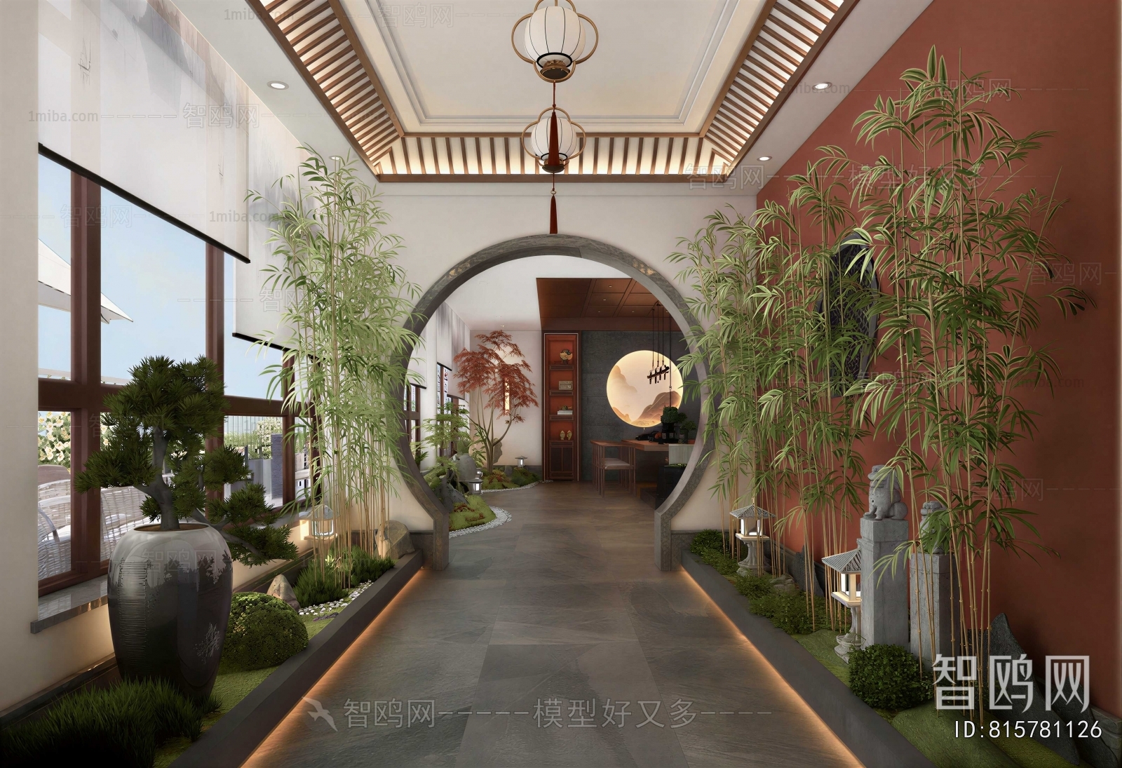 New Chinese Style Office Aisle