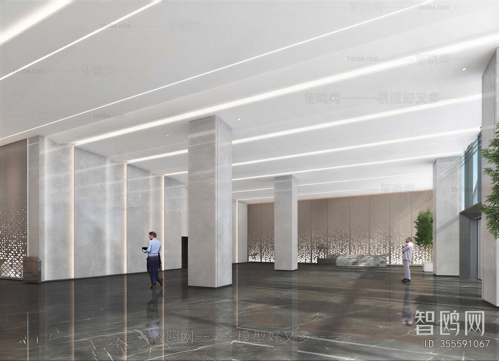 Modern Office Reception Desk
