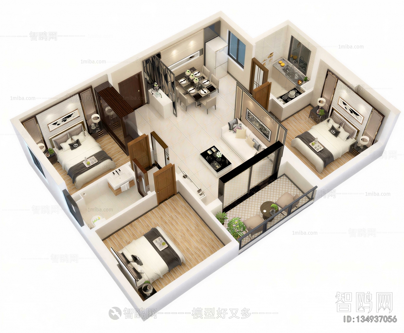 Modern A Bird's-eye View Of Home Decoration