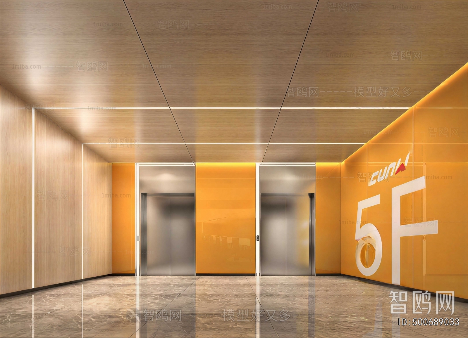 Modern Office Elevator Hall