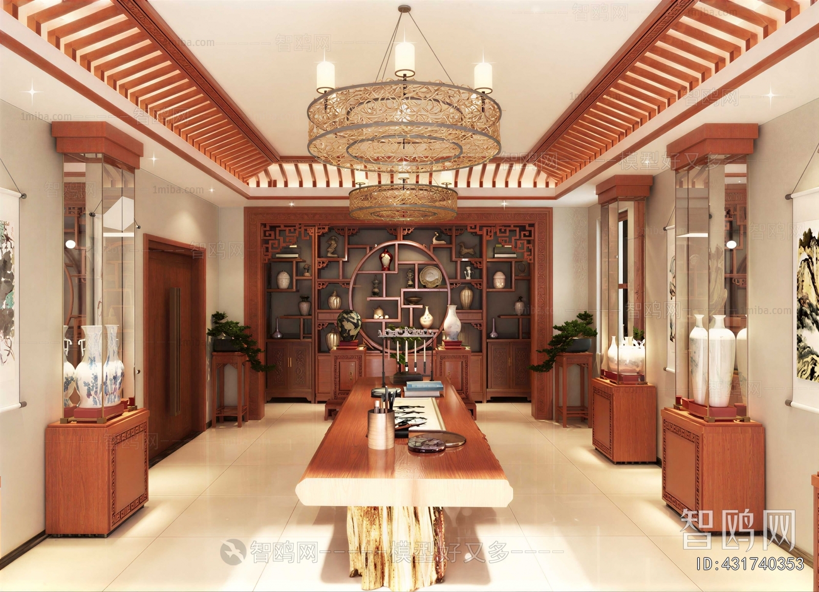 New Chinese Style A Living Room