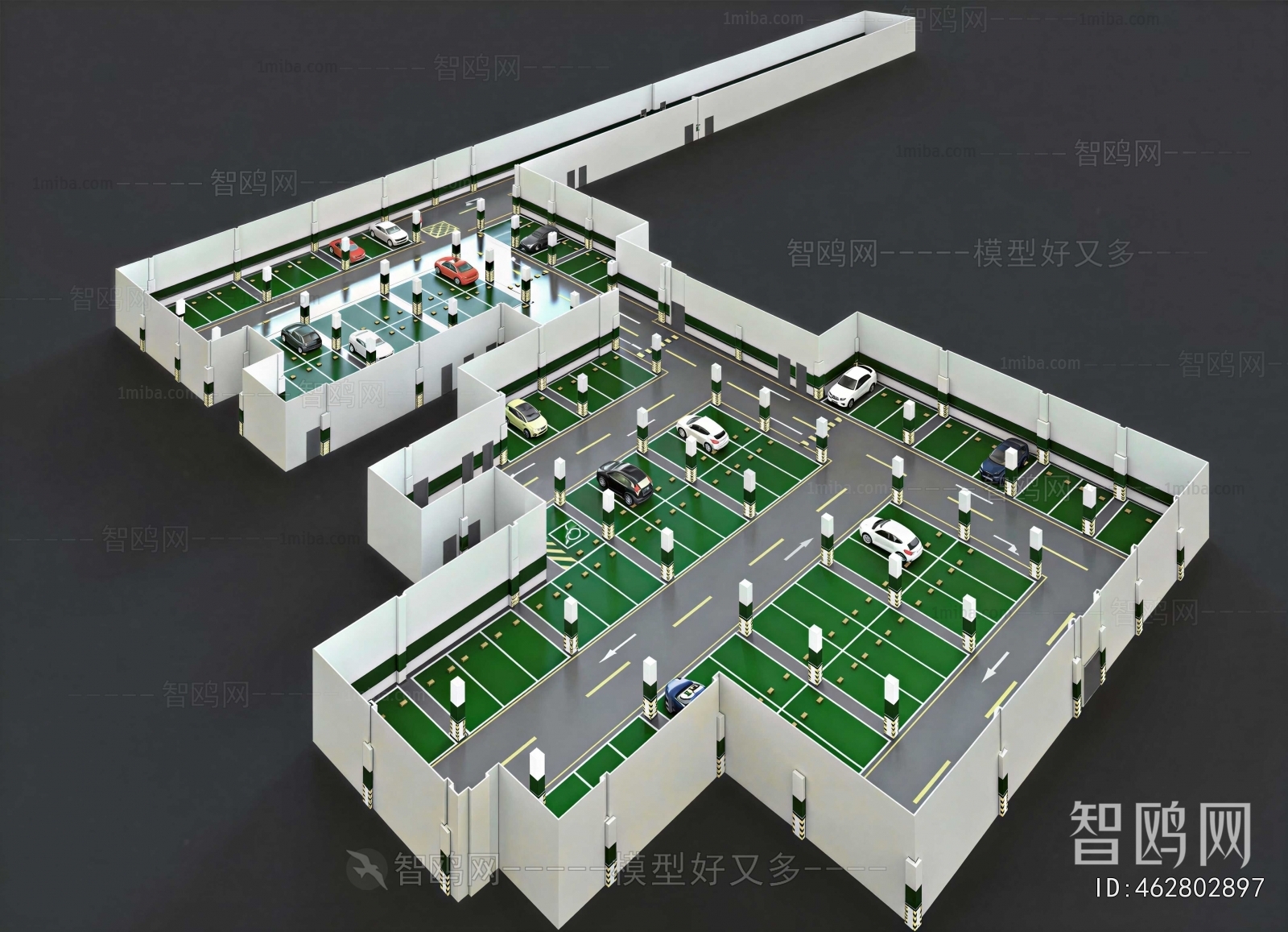 Modern Underground Parking Lot