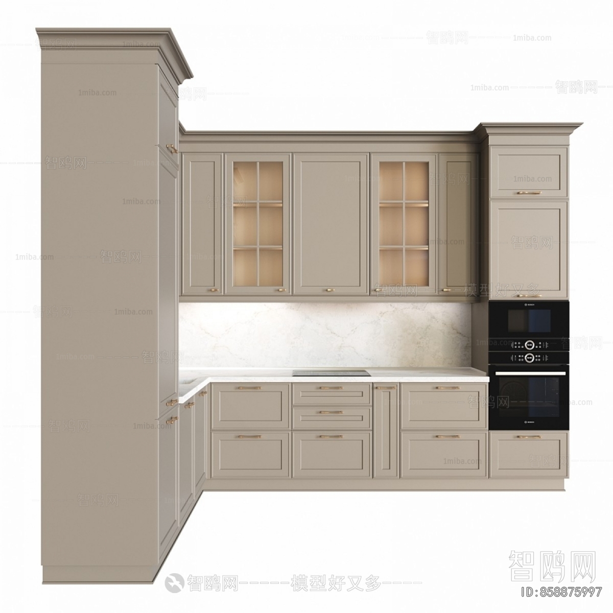 Simple European Style Kitchen Cabinet