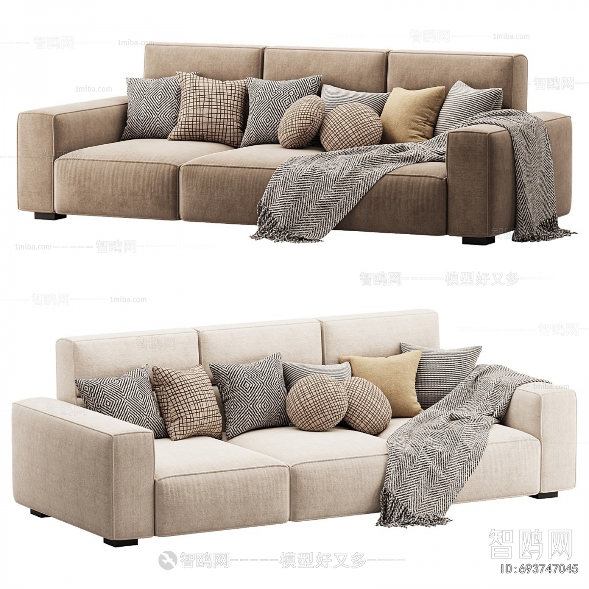 Modern Three-seat Sofa