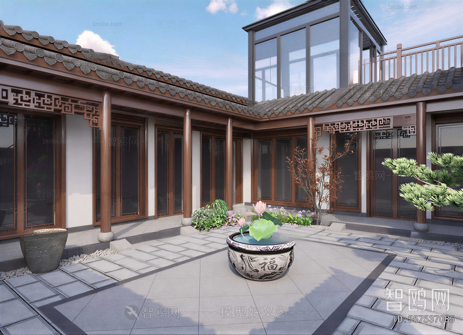 New Chinese Style Courtyard/landscape