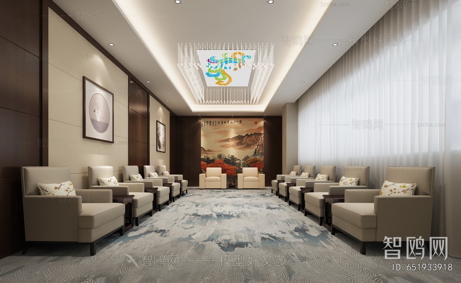 New Chinese Style Reception Room