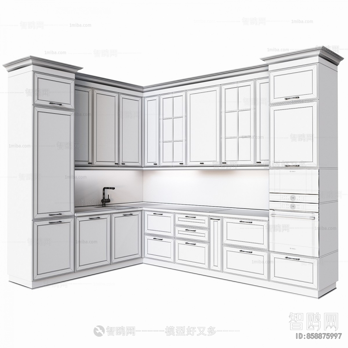 Simple European Style Kitchen Cabinet