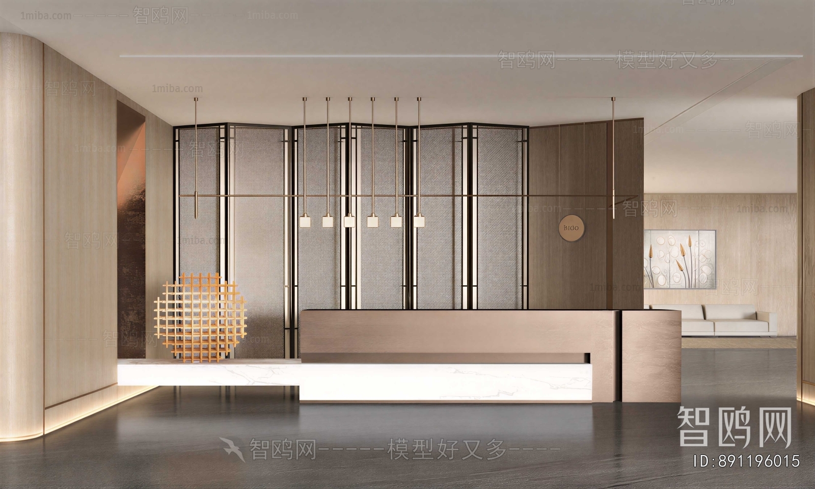 Modern Office Reception Desk