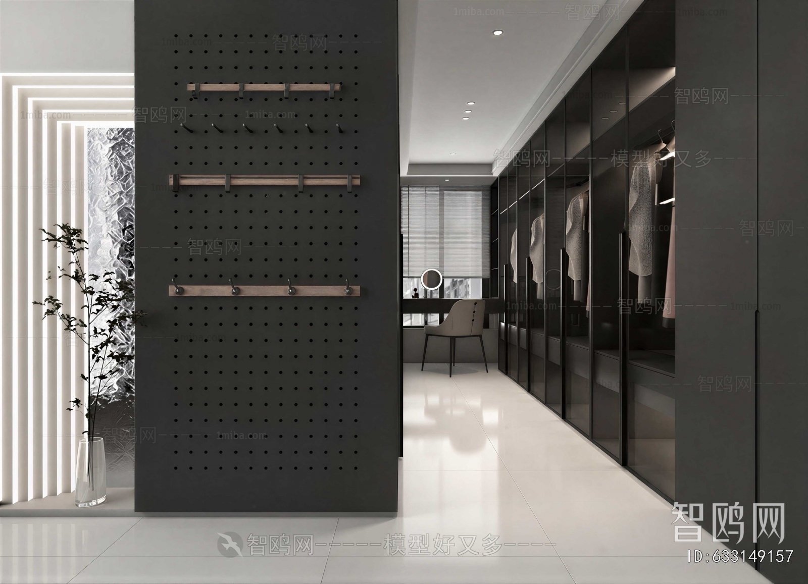Modern Clothes Storage Area