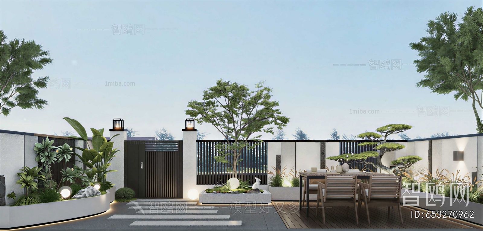 Modern Courtyard/landscape