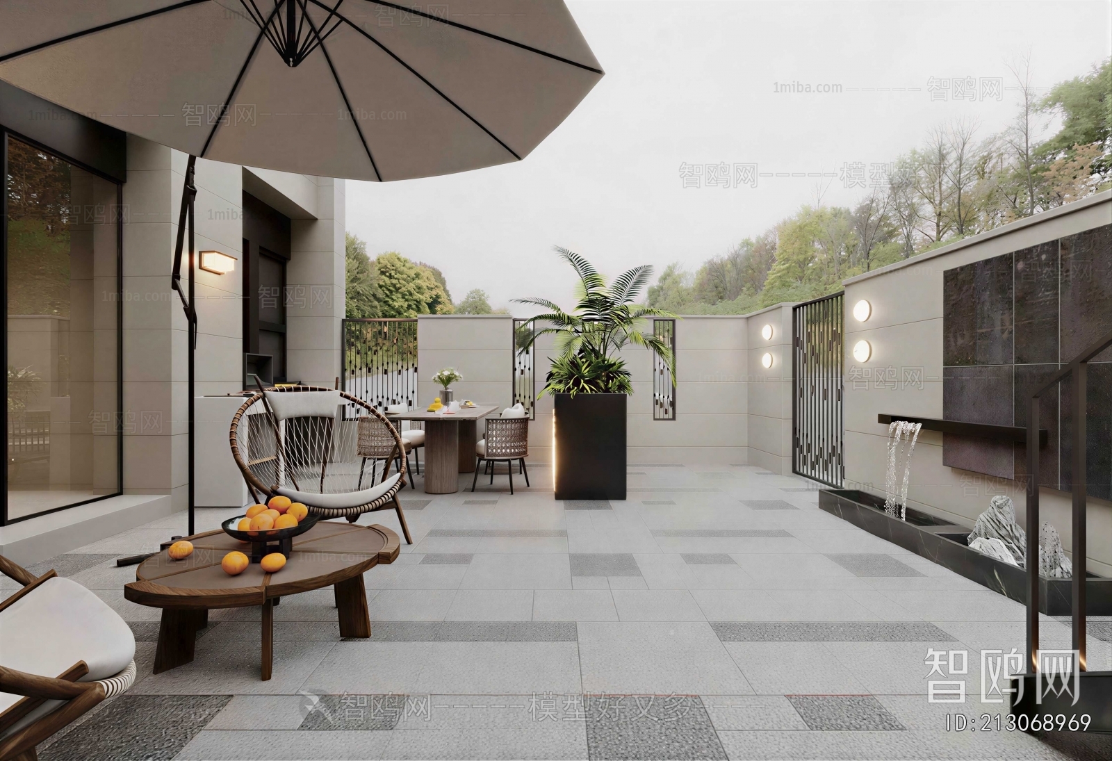 Modern Courtyard/landscape
