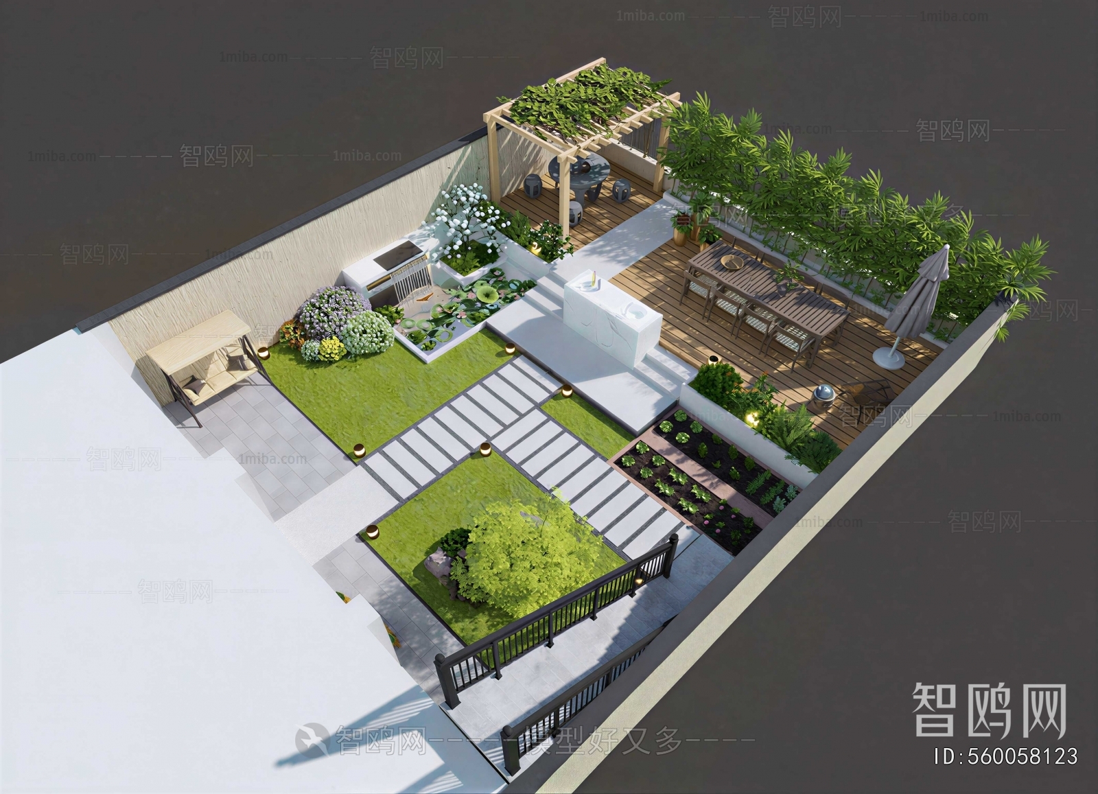 Modern Courtyard/landscape