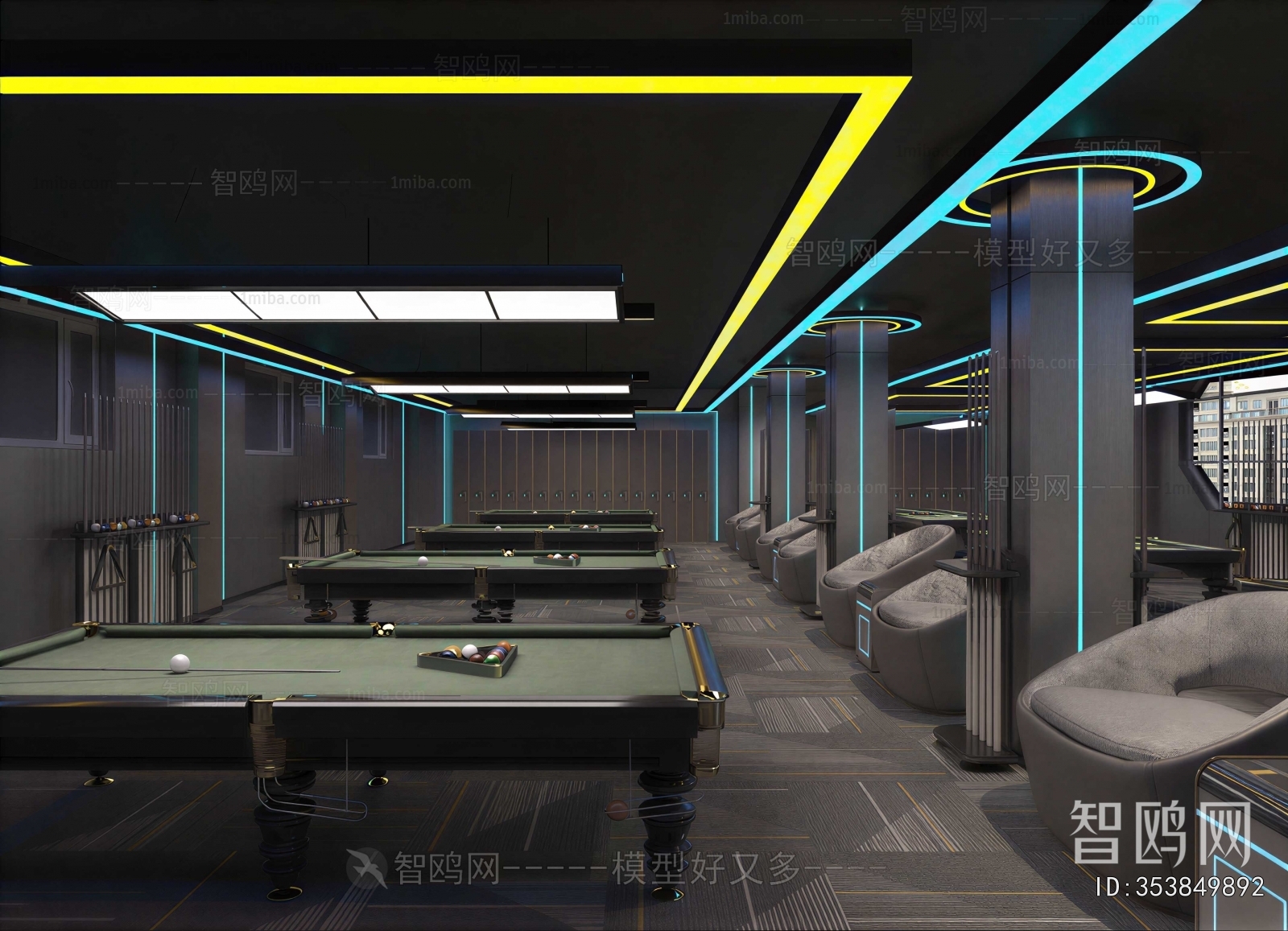 Modern Billiard Room