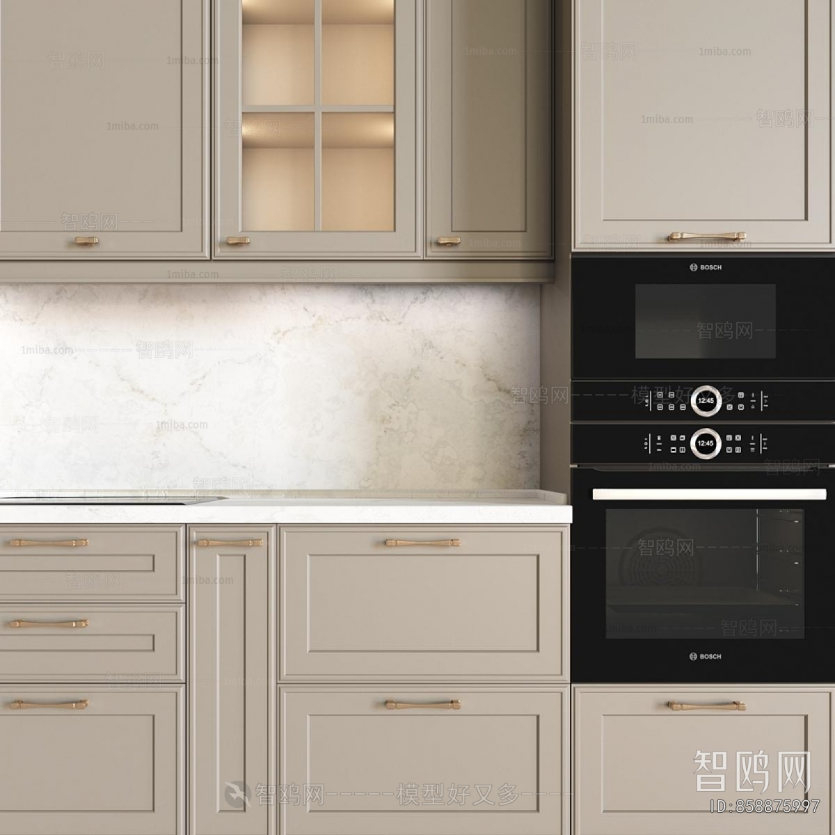 Simple European Style Kitchen Cabinet