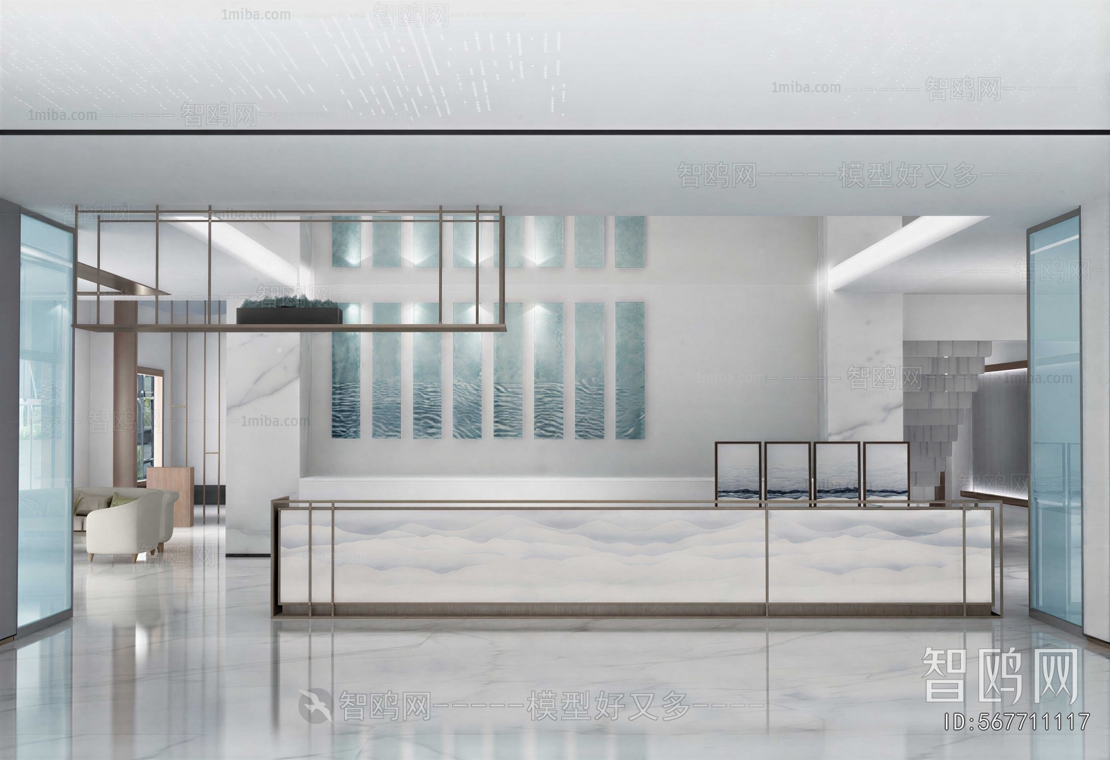 Modern Office Reception Desk